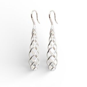 Tiffany & Co. Silver Venezia Luce Spiral Earrings
